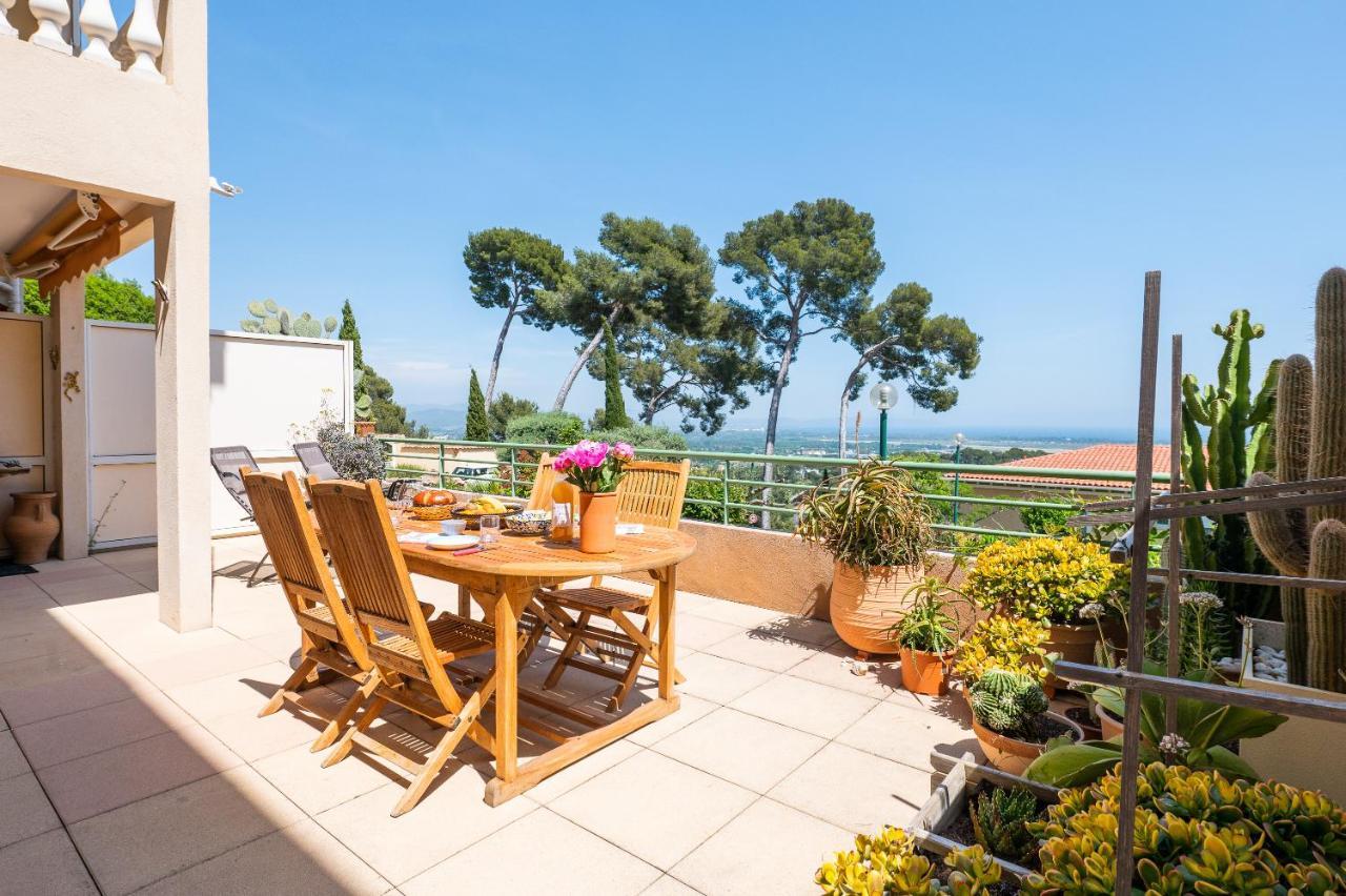 La Cle Vue Mer, Clim, Terrasse, Parking A Hyères Kültér fotó